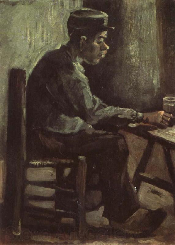 Vincent Van Gogh Peasant Sitting at a Table (nn04) Norge oil painting art